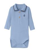 Nbmfriman Ls Polo Body Bodies Long-sleeved Blue Name It