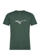 Athletics Rb Tee Sport T-shirts Short-sleeved Green Mizuno