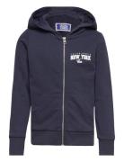 Jack & J S Jjcory Sweat Zip Hood Jnr Marinblå