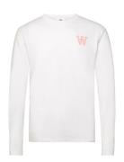 Mel Tirewall Ls T-Shirt Gots Tops T-shirts Long-sleeved White Double A...
