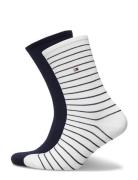Th Women Sock 2P Small Stripe Lingerie Socks Regular Socks White Tommy...