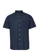 Shirt Tops Shirts Short-sleeved Blue Blend