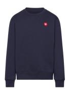 Double A By Wood Wood Rod Kids Sweatshirt Gots Marinblå