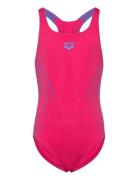 Arena G Reflecting Swimsuit Swim Pro Back Black-Water Rosa