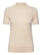 Calvin Klein Merino Wool Mock-Nk Sweater Ss Beige