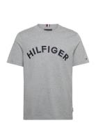 Hilfiger Arched Tee Tops T-shirts Short-sleeved Grey Tommy Hilfiger