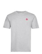 Ace Badge T-Shirt Gots Tops T-shirts Short-sleeved Grey Double A By Wo...