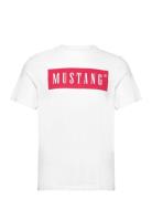 Style Austin Tops T-shirts Short-sleeved White MUSTANG