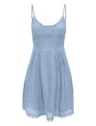 Onlhelena Lace S/L Short Dress Noos Wvn Kort Klänning Blue ONLY