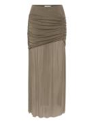 Gestuz Messigz Long Skirt Khaki Green