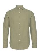 Studios Casual Linen L/S Shirt Tops Shirts Casual Green Superdry