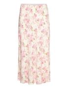 Floral Long Skirt Knälång Kjol Multi/patterned Mango