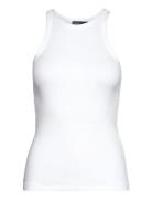 Ribbed Cotton Tank Top Tops T-shirts & Tops Sleeveless White Polo Ralp...