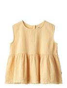 Top Lace Hannah Tops T-shirts Sleeveless Yellow Wheat