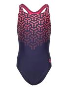 Arena Girl's Arena Kikko V Swimsuit Swim Pro Back Navy-S Blå