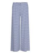 Gina Tricot Striped Soft Trousers Blå