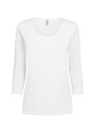 Sc-Marica Tops T-shirts & Tops Long-sleeved White Soyaconcept