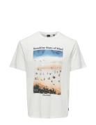 ONLY & SONS Onskolton Reg Beach Photoprint Ss Tee Vit