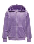 Lindex Hoodjacket Velour Lila