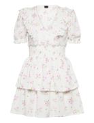 Gina Tricot Smock Frill Dress Vit