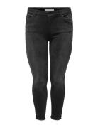 ONLY Carmakoma Carwilly Reg Ank Skinny Jeans Black Noos Svart