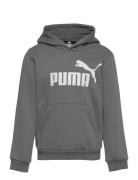 PUMA Ess Big Logo Hoodie Fl B Grå