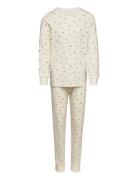 Pyjamas Boys Pyjamas Set Beige Minymo