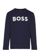 BOSS Long Sleeve T-Shirt Marinblå