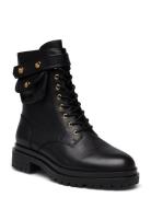 Lauren Ralph Lauren Cammie Burnished Leather Boot Svart