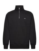 GANT Reg Shield Half Zip Sweat Svart