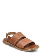 Sandals - Flat Platta Sandaler Brown ANGULUS