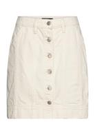 Denim Pencil Miniskirt Kort Kjol Cream Lauren Ralph Lauren