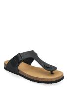 Sl Claude Pu Leather Platta Sandaler Black Scholl