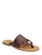 ALOHAS Eugene Brown Leather Sandals Brun