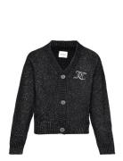 Juicy Couture Fluffy Knit Metallic Cardigan Svart