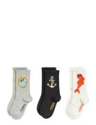 Mini Rodini Dolphin 3-Pack Socks Multi/patterned