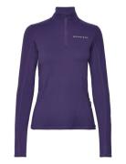 Light Thermo Half Zip Sport T-shirts & Tops Long-sleeved Purple Röhnis...