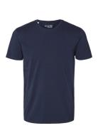 Selected Homme Slhnewpima Ss O-Neck Tee Noos Marinblå