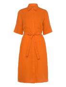 GANT Rel Linen Ss Shirt Dress Orange