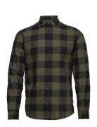 Jack & J S Jjegingham Twill Shirt L/S Noos Khaki Green