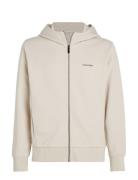 Calvin Klein Micro Logo Repreve Hoodie Jacket Beige