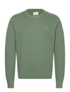 Milano Knit Cotton Butt D C-Neck Tops Knitwear Round Necks Green GANT