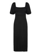 Gina Tricot Puff Sleeve Midi Dress Svart