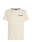 Ss Tee Tops T-shirts Short-sleeved Cream Tommy Hilfiger