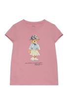 Ralph Lauren Kids Polo Bear Cotton Jersey Tee Rosa