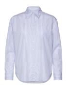 GANT Rel Striped Poplin Shirt Blå