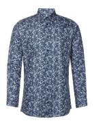 Selected Homme Slhslim-Ethan Shirt Ls Aop Noos Blå