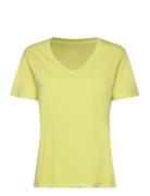 Reg Sunfaded Ss V-Neck T-Shirt Tops T-shirts & Tops Short-sleeved Yell...