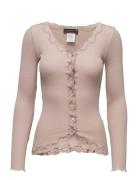 Rosemunde Rwbabette Ls V-Neck Regular Lace Ca Rosa