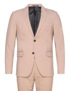 Lindbergh Plain Mens Suit - Normal Lenght Beige